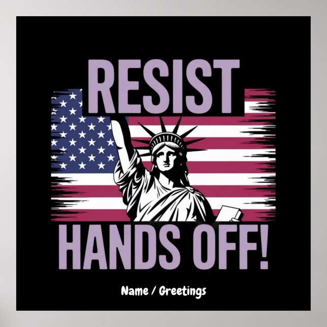 Póster Estatua de la libertad frente a la resistencia a l (Frente)
