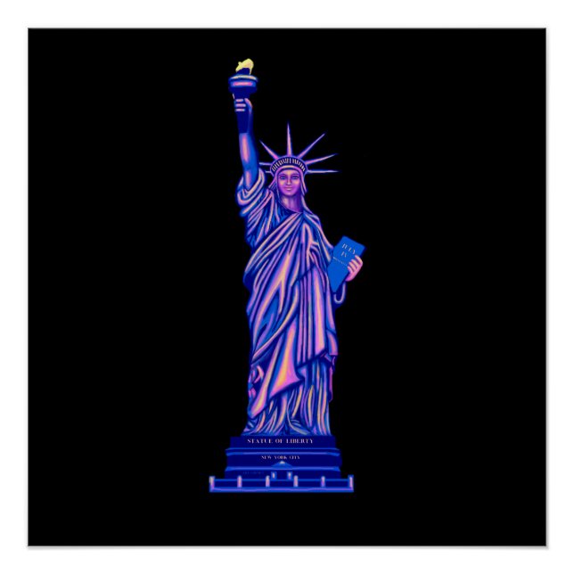 Póster Estatua de la Libertad-monumento de Nueva York (Anverso)