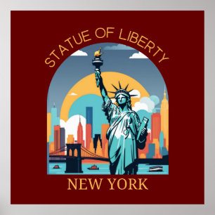 Póster Estatua de la Libertad, Nueva York