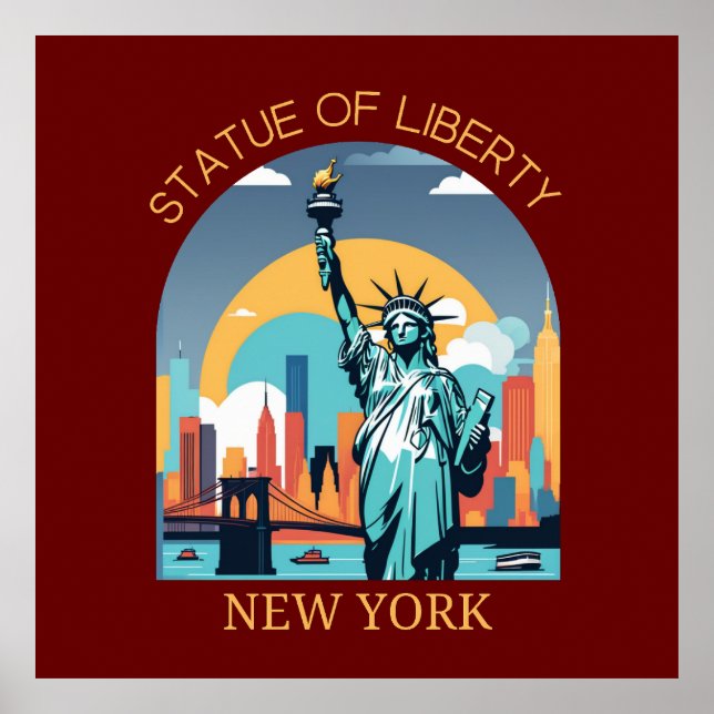 Póster Estatua de la Libertad, Nueva York (Frente)