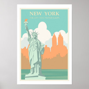 Póster Estatua de la Libertad, Nueva York