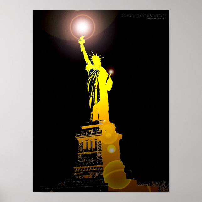Póster Estatua de la Libertad, Nueva York, EE.UU. (Frente)