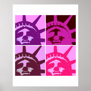 Póster Estatua de la Libertad Pop Art