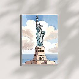 Póster Estatua de la libertad | Punto de referencia de ac