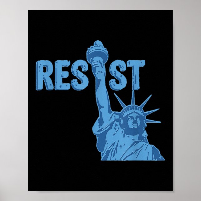 Póster Estatua de la Libertad Resista Gráfico (Frente)