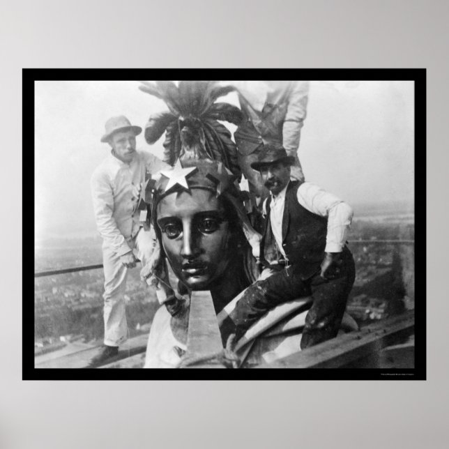 Póster Estatua de la Libertad sobre el Capitolio 1920 (Frente)