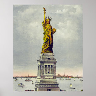 Póster Estatua de la Libertad Viaje en Nueva York