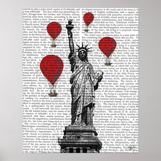 Póster Estatua de la Libertad y Globos de Aire Caliente R (Frente)