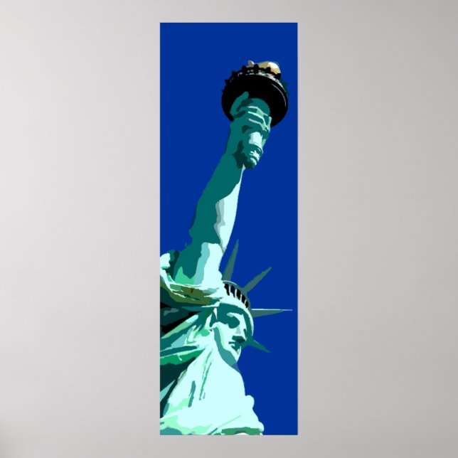 Póster Estatua de la Libertad y Poster del cielo azul (Frente)