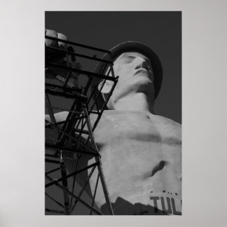 Póster Estatua de la Mano de Oro, Tulsa, Oklahoma. 2009