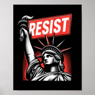 Póster Estatua De La Protesta Por La Libertad De Activism