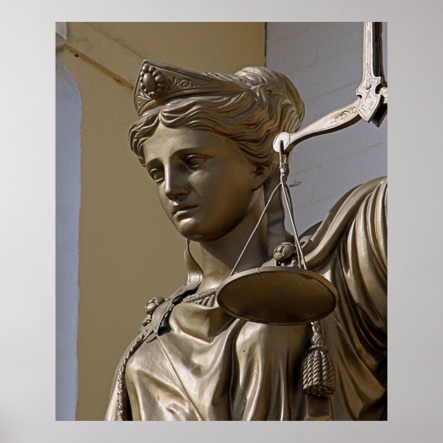 Póster Estatua de Lady Justice (Frente)