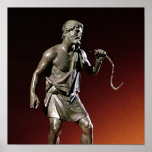 Póster Estatua de larario de un portaagua