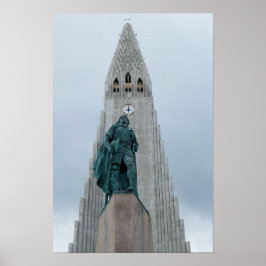 Póster Estatua de Leif Erikson, Islandia