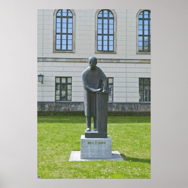 Póster Estatua de Max Planck en Berlín (Frente)