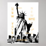 Póster estatua de nyc en nueva york<br><div class="desc">estatua de nyc en nueva york</div>