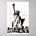 Póster estatua de nyc en nueva york<br><div class="desc">estatua de nyc en nueva york</div>