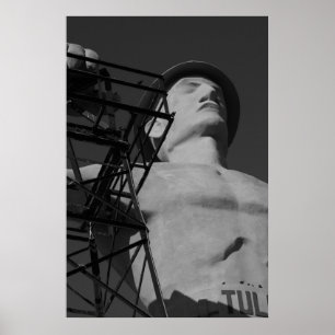 Póster Estatua de oro de la taladradora, Tulsa, Oklahoma.