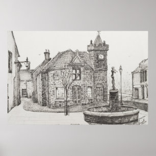 Póster Estatua de Peter Pan Kirriemuir Escocia 2007