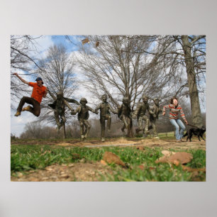 Póster Estatua de salto del parque cultural de Blount