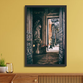 Póster Estatua de Santa Rita de Cascia en el Palacio de M