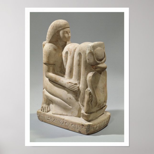 Póster Estatua de Setau presentando a la diosa cobra Nekh (Frente)