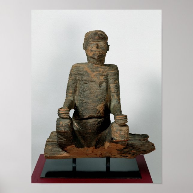 Póster Estatua de un hombre sentado, Mbembe, Nigeria (Frente)