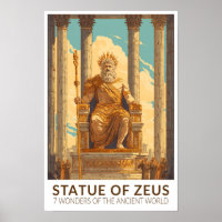 Estatua de Zeus Siete Maravillas del Mundo Vintage