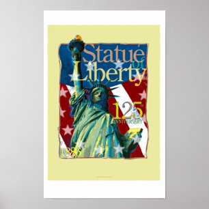 Póster Estatua del 125o poster del aniversario de la
