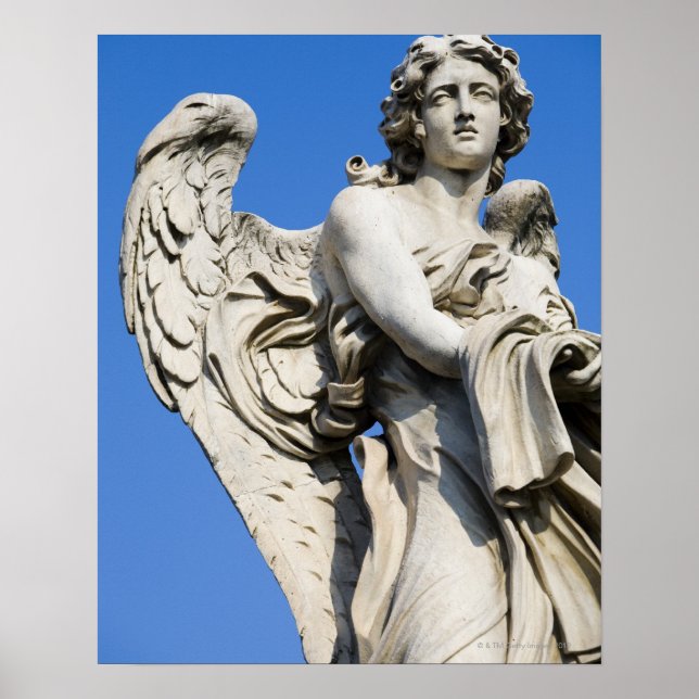 Póster Estatua del Ángel, Ponte Sant'Angelo, Roma, Italia (Frente)