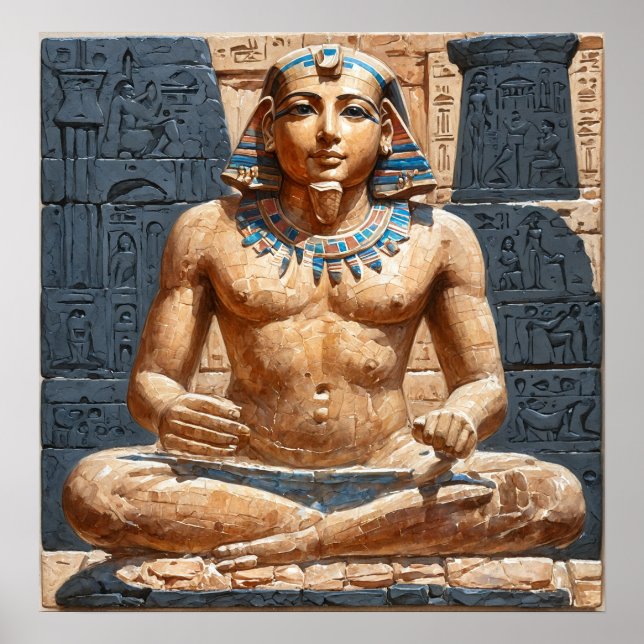 Póster Estatua del antiguo crimen egipcio (Frente)