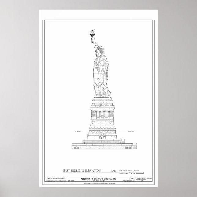 Póster Estatua del Blueprint de la Libertad (Frente)