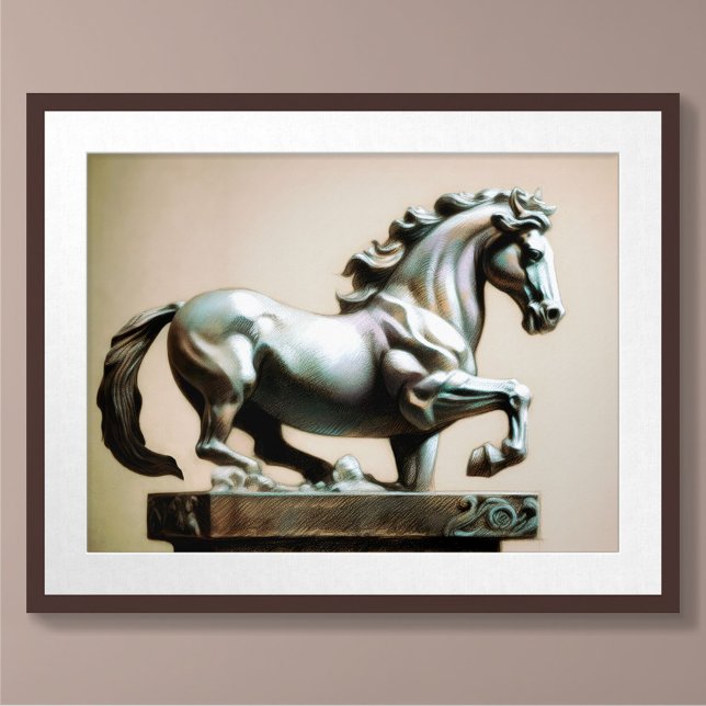 Póster Estatua del caballo de dibujo de Pastel de rodilla (Subido por el creador)