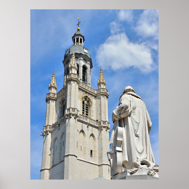 Póster Estatua del compositor Adrien Francois Servais, Ha (Frente)