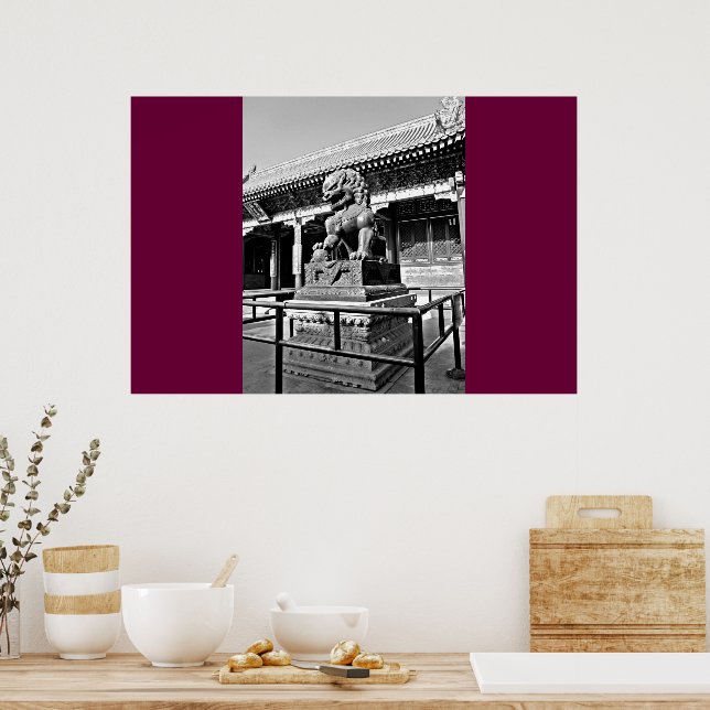 Póster Estatua del Dragón de la Ciudad Prohibida (Cocina)