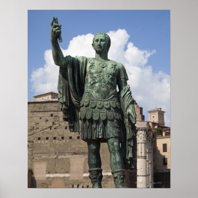 Póster Estatua del emperador romano (Frente)