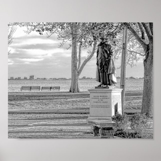 Póster Estatua del gobierno William Bradford - edición im (Frente)
