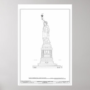 Póster Estatua del modelo de la libertad