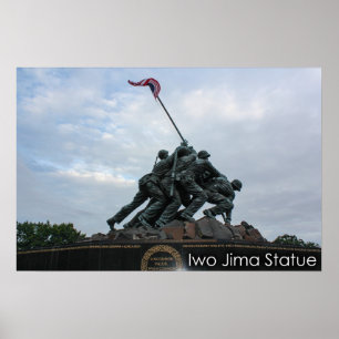 Póster Estatua del poster de Iwo Jima