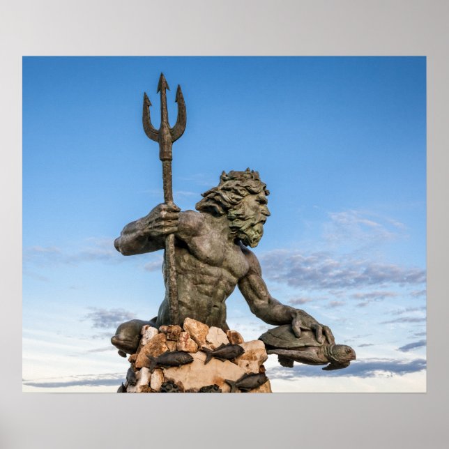 Póster Estatua del rey Neptuno (Frente)
