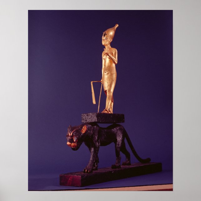 Póster Estatua del rey sobre un leopardo (Frente)