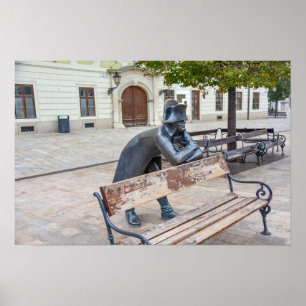 Póster Estatua del soldado de Napoleón en Bratislava, Esl