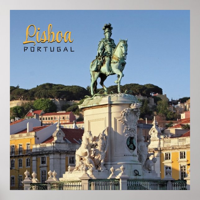 Póster Estatua ecuestre del Rey José I, Lisboa (Frente)