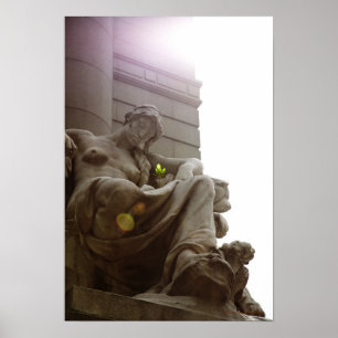 Póster Estatua india americana del Museo Nacional