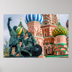 Póster Estatua y Basílica de San Basilio