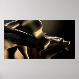 Póster Estatuas de Bull y del mercado bajista