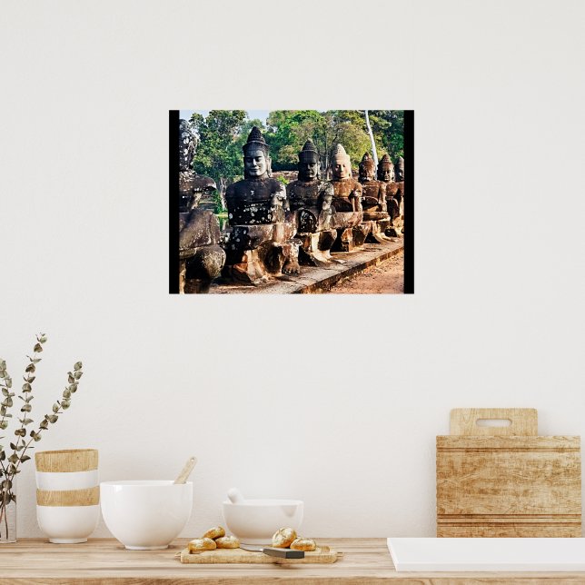 Póster Estatuas de Dioses de Angkor Thom (Cocina)