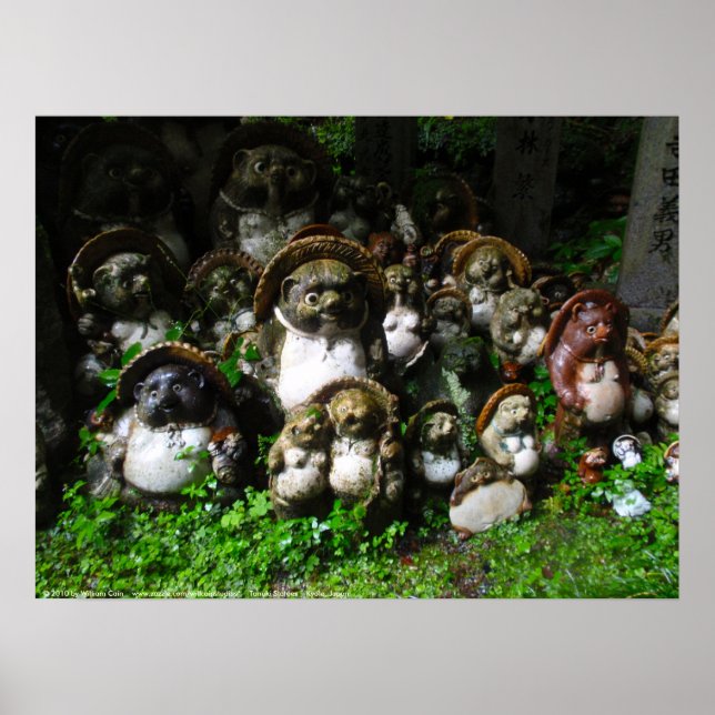 Póster Estatuas de Tanuki (Frente)