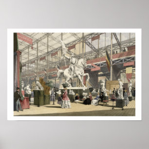 Póster Estatuas en la sección de Bélgica del gran Exhibi