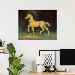 Póster Estatuilla de yeso de un caballo de Vincent van Go